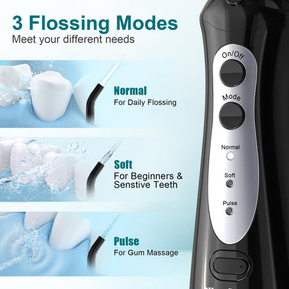 Nicefeel Cordless Water Dental Flosser with 3 Modes