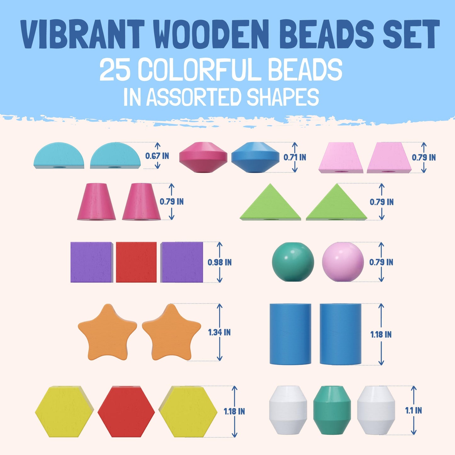 Montessori Wooden Bead Toy for Toddlers