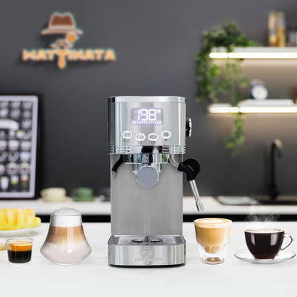 Espresso Machine with Milk Frother and Hot Water