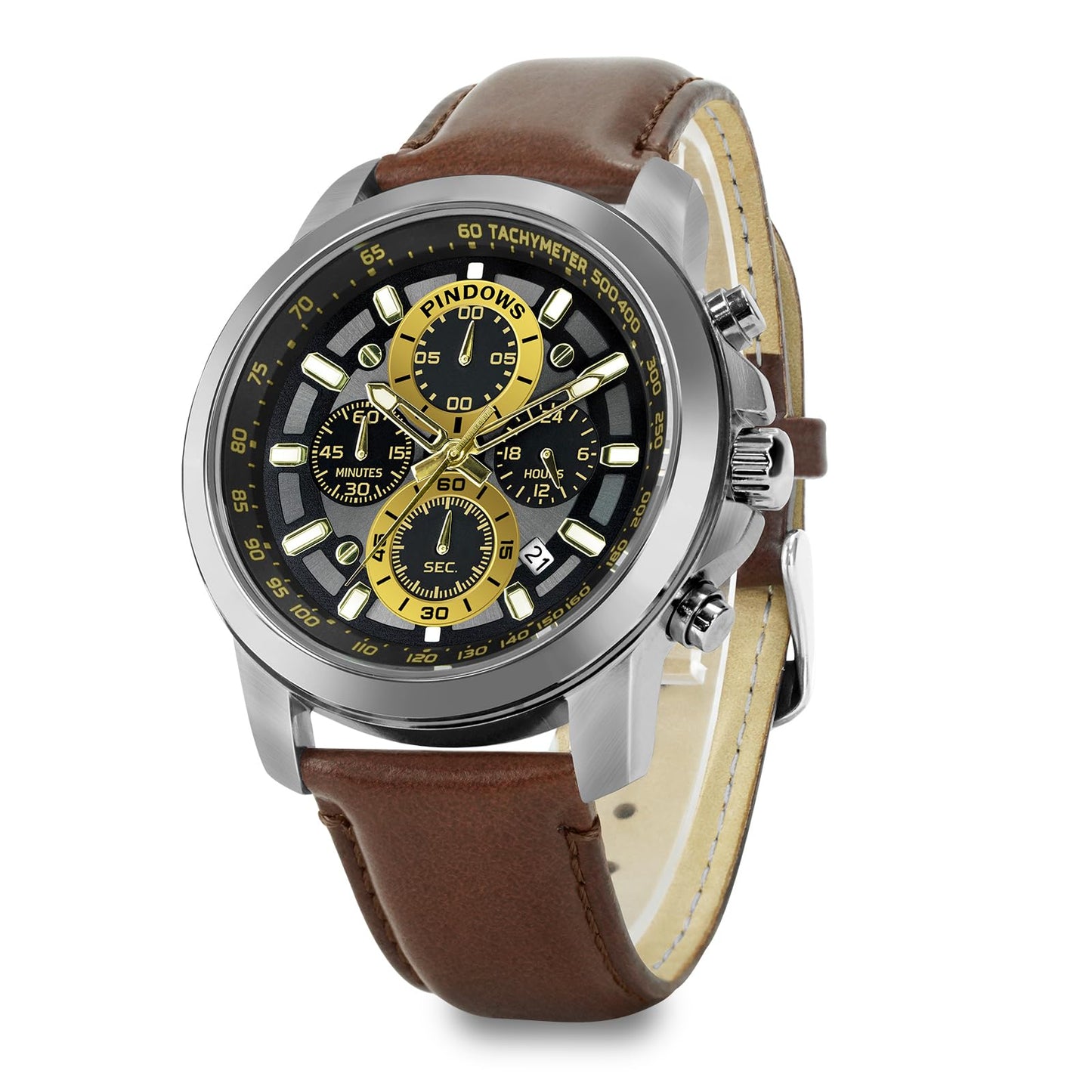 Men's Analog Chronograph Watch by PINDOWS