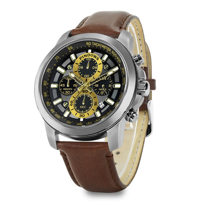 Men's Analog Chronograph Watch by PINDOWS