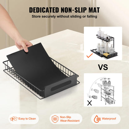 2 Tier Pull Out Cabinet Organizer by VEVOR