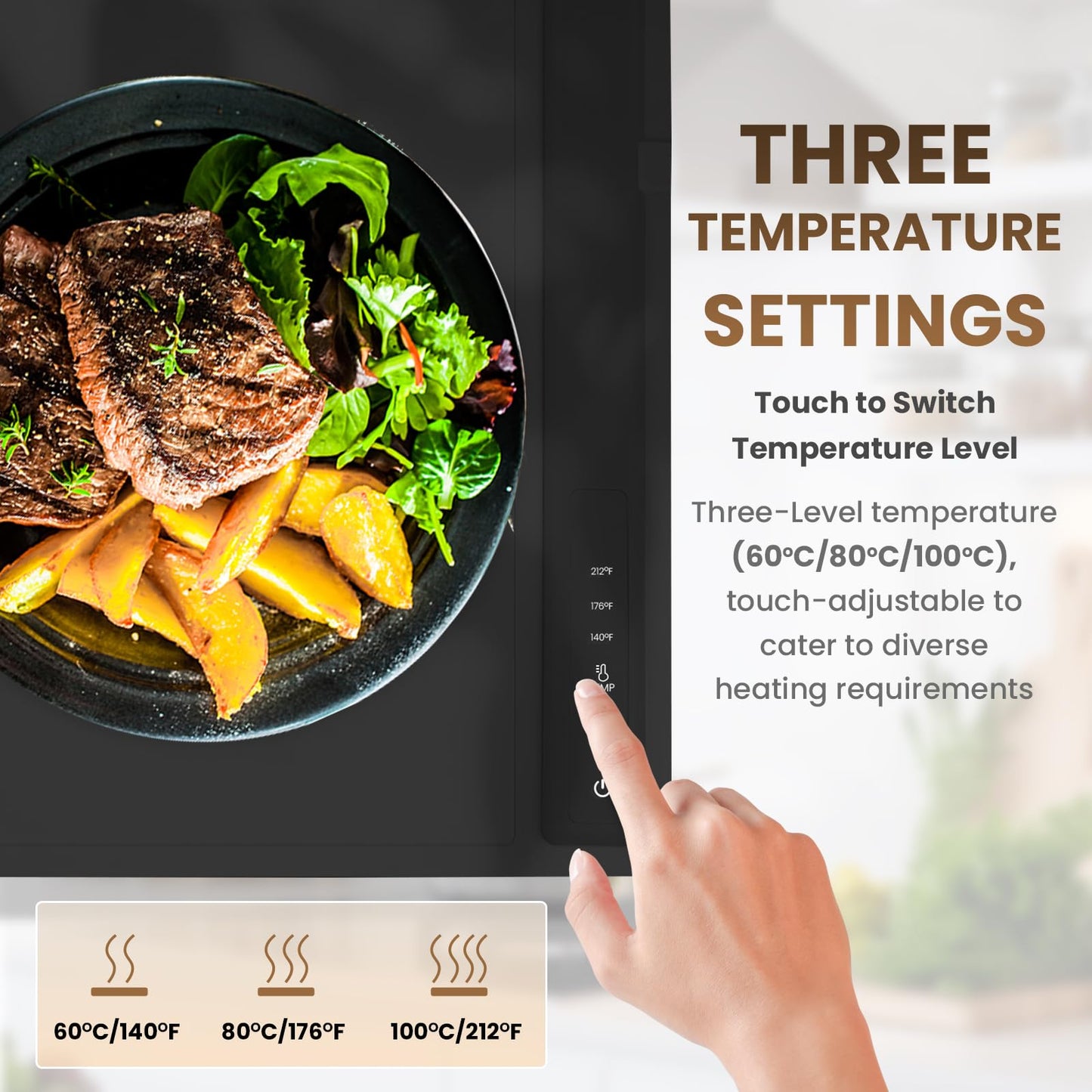 Portable Electric Food Warming Tray for Parties