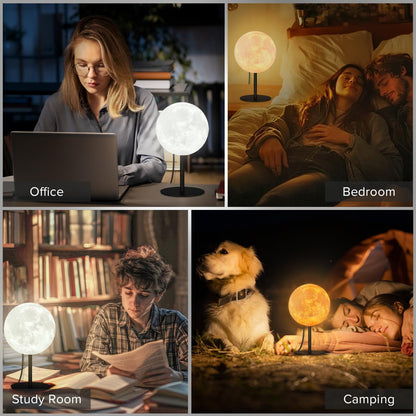 Small Table Lamp for Bedroom - Moon Lamp