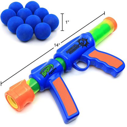 Kiddie Play Toy Foam Blasters & Guns Atomic Power Popper Ball Guns for Kids Air Shooter with Foam Balls (Pack of 2 Guns)