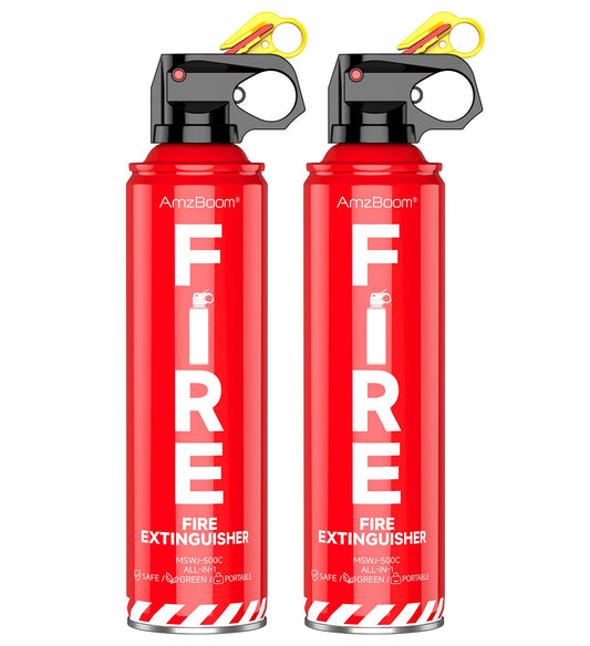 AmzBoom 2-Pack Fire Extinguishers for Home & Car