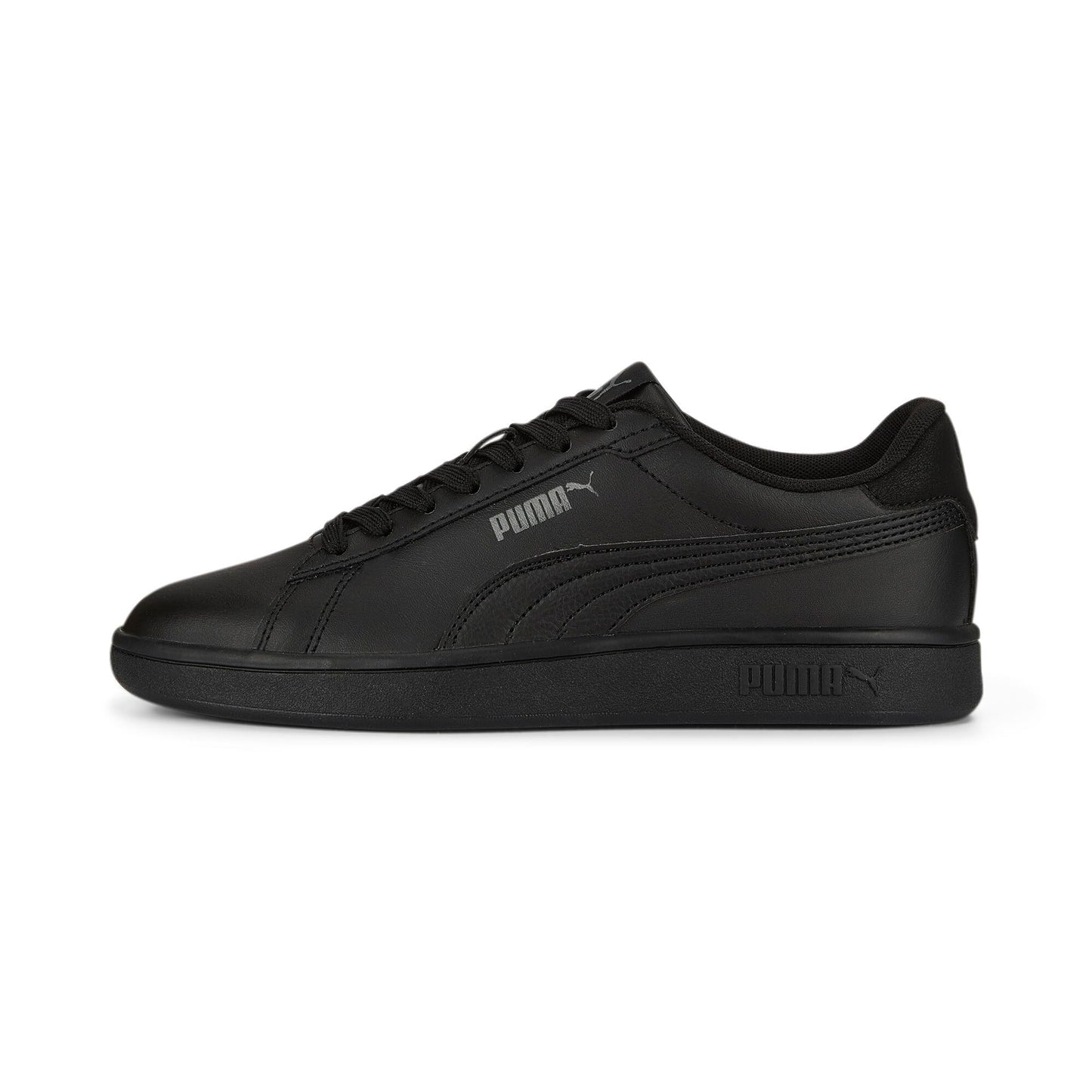 PUMA Smash Sneaker, Black-Shadow Gray, 5.5 US Unisex Big Kid
