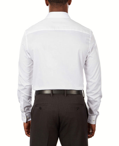 Van Heusen Men's Dress Shirt Slim Fit Flex Collar Stretch Solid, White, 16" Neck 34"-35" Sleeve