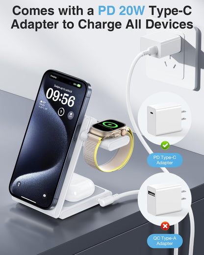 3 in 1 Wireless Charging Station for iPhone