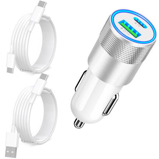 iPhone 16 Fast Car Charger with 2 USB-C Cables