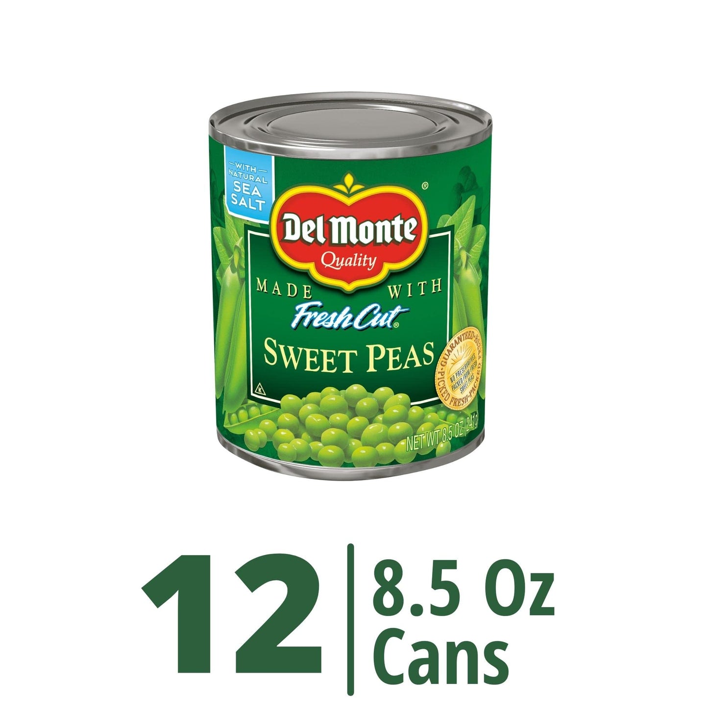 Del Monte Canned Sweet Peas, 12 Pack, 8.5 oz