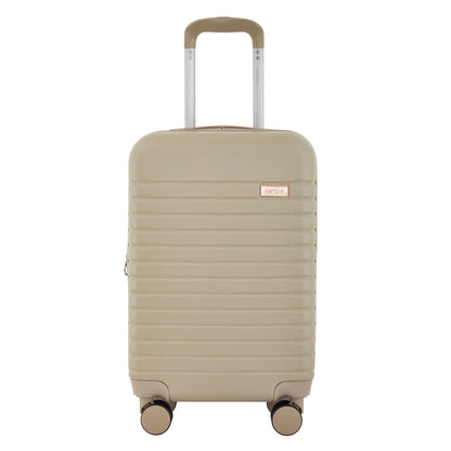 kensie 22" Graceful Hardside Carry-On Luggage, Light Taupe