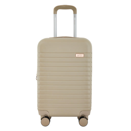 kensie 22" Graceful Hardside Carry-On Luggage, Light Taupe