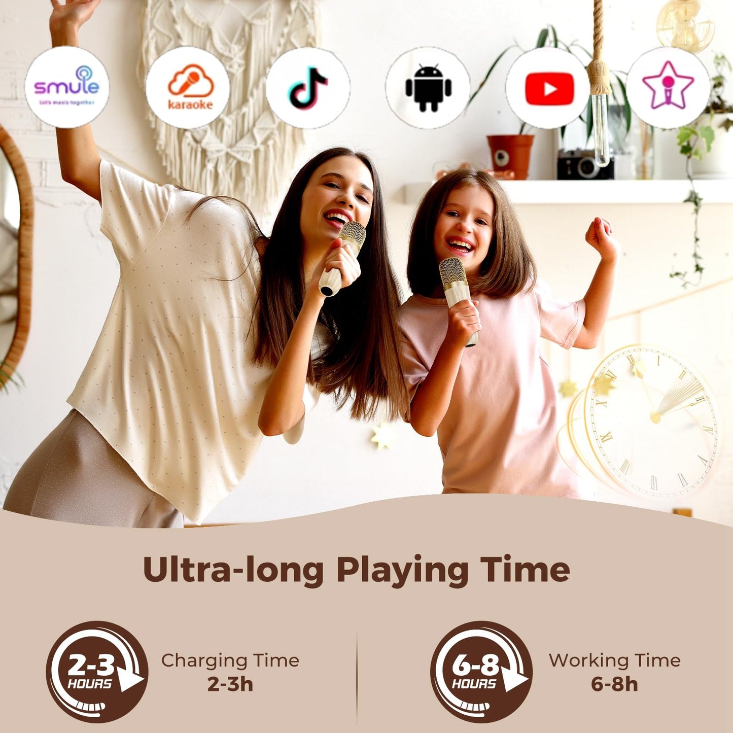 Mini Karaoke Machine for Kids with Microphone