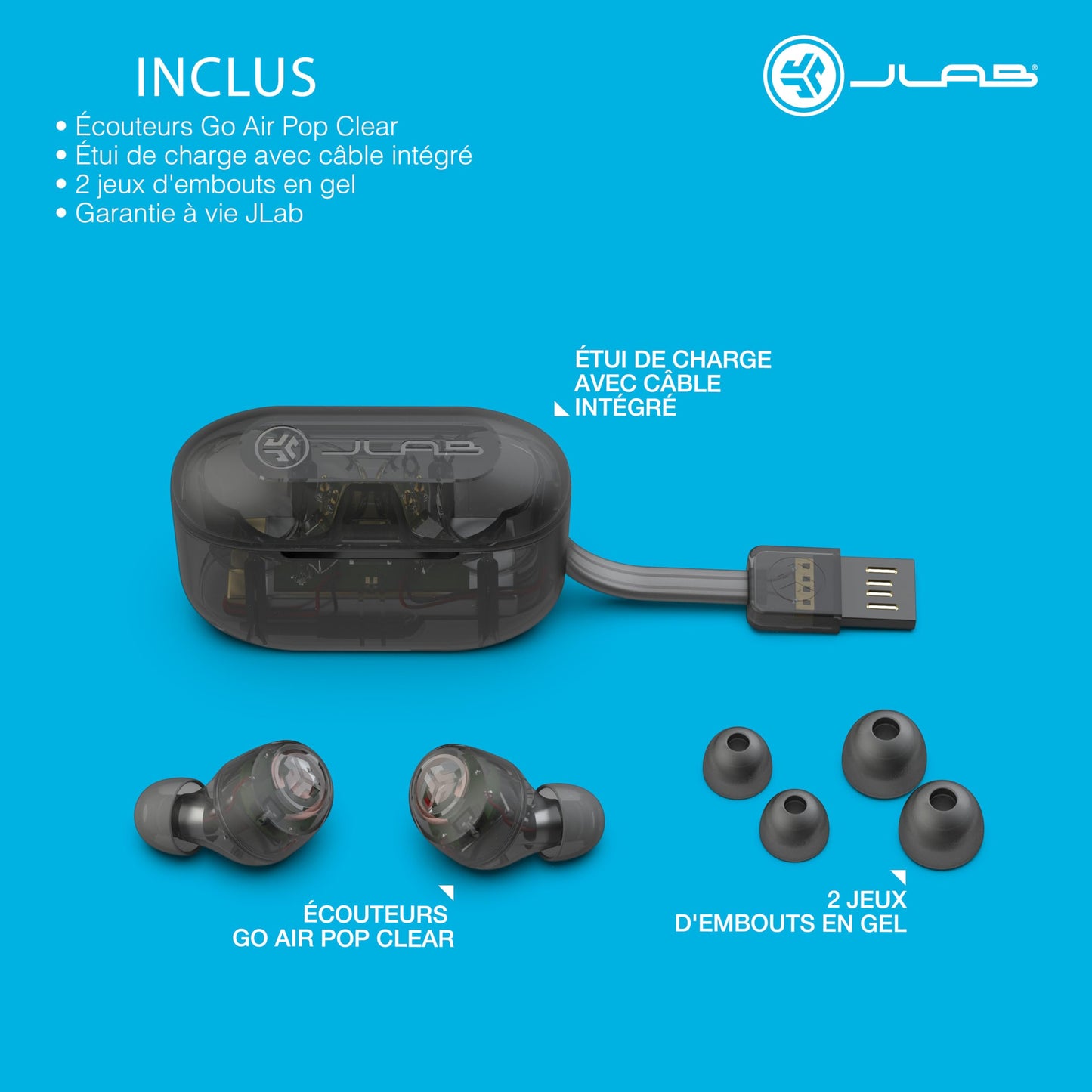 JLab Go Air Pop True Wireless Earbuds