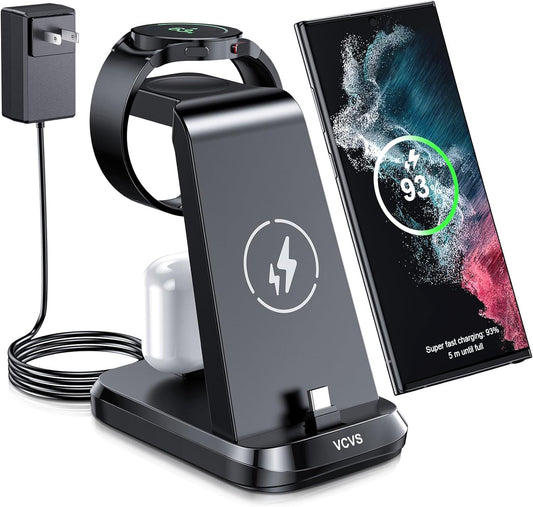 VCVS 36W 3-in-1 USB-C Fast Charger Station