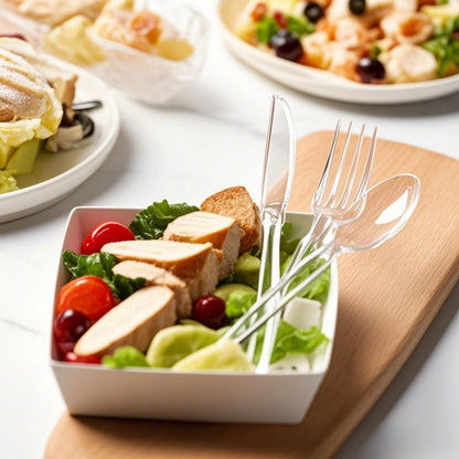 360 Count Heavy Duty Disposable Plastic Utensils Set