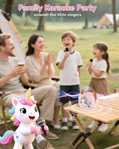 Portable Karaoke Machine with 2 Microphones