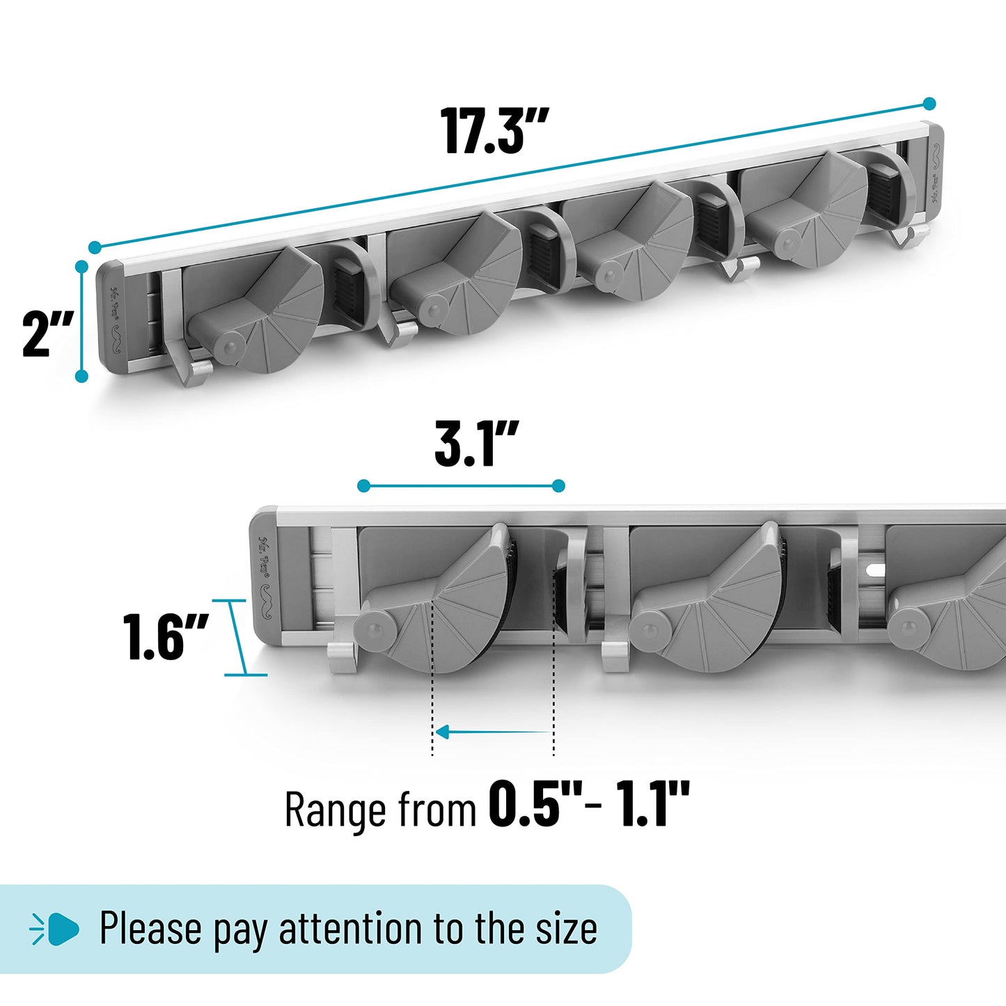 Mr. Pen Lightweight Aluminum Storage Rack with Hooks