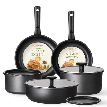 Nonstick Cookware Set with Detachable Handle