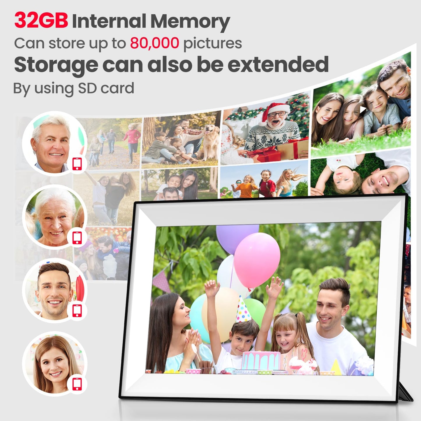 10.1" WiFi Digital Photo Frame with Touch Screen