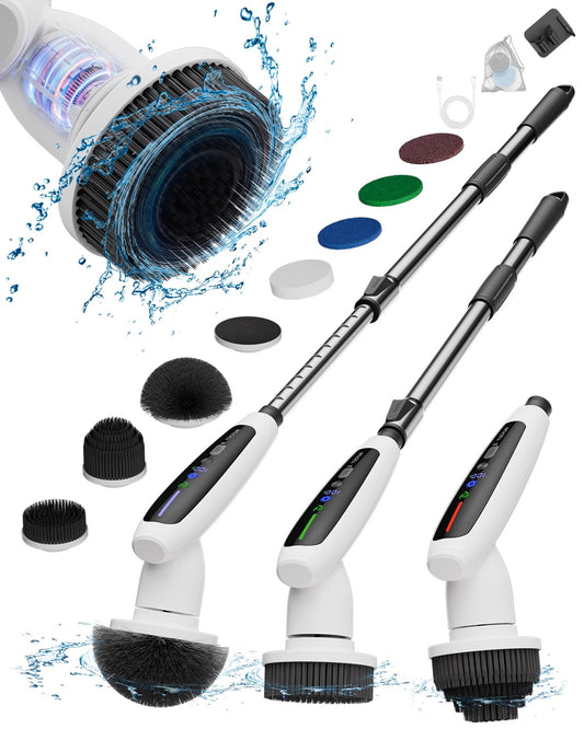 Electric Spin Scrubber with Extendable Handle