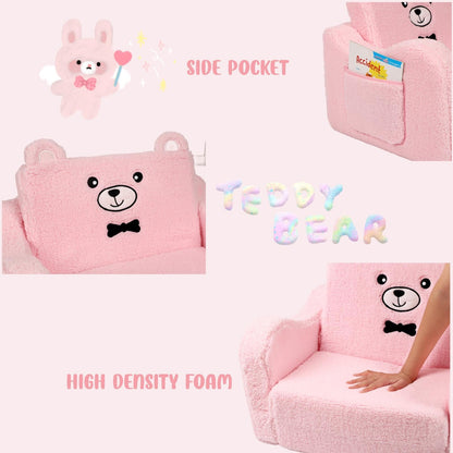 2-in-1 Toddler Convertible Sofa Lounger for Kids