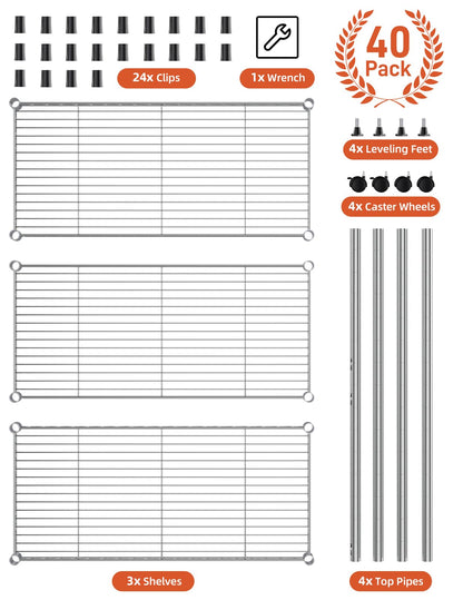 Simple Deluxe 3-Tier Heavy Duty Storage Shelves