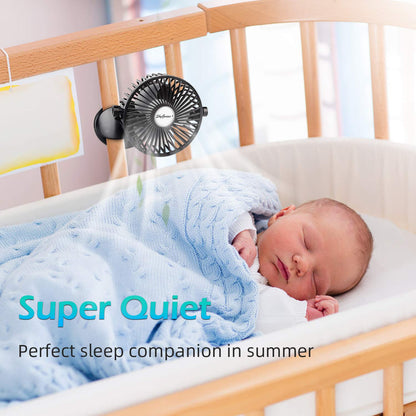 SkyGenius Rechargeable Clip-On Stroller Fan