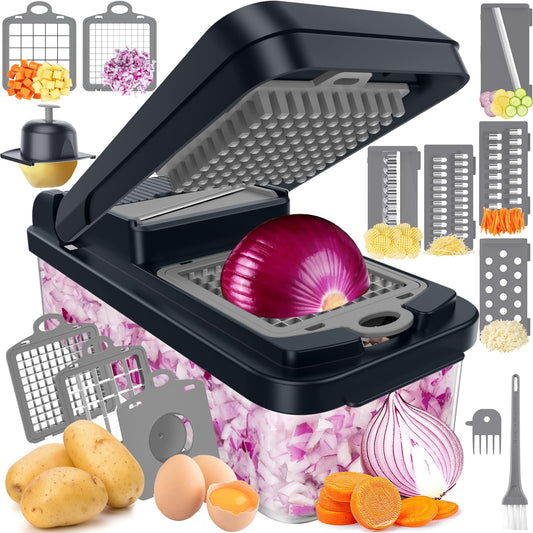 12-in-1 Vegetable Chopper with 7 Blades