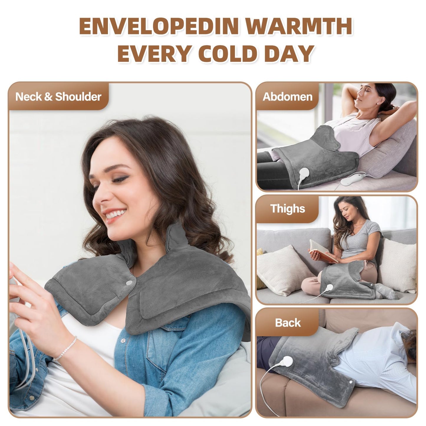 Weighted Electric Heating Pad for Neck Relief