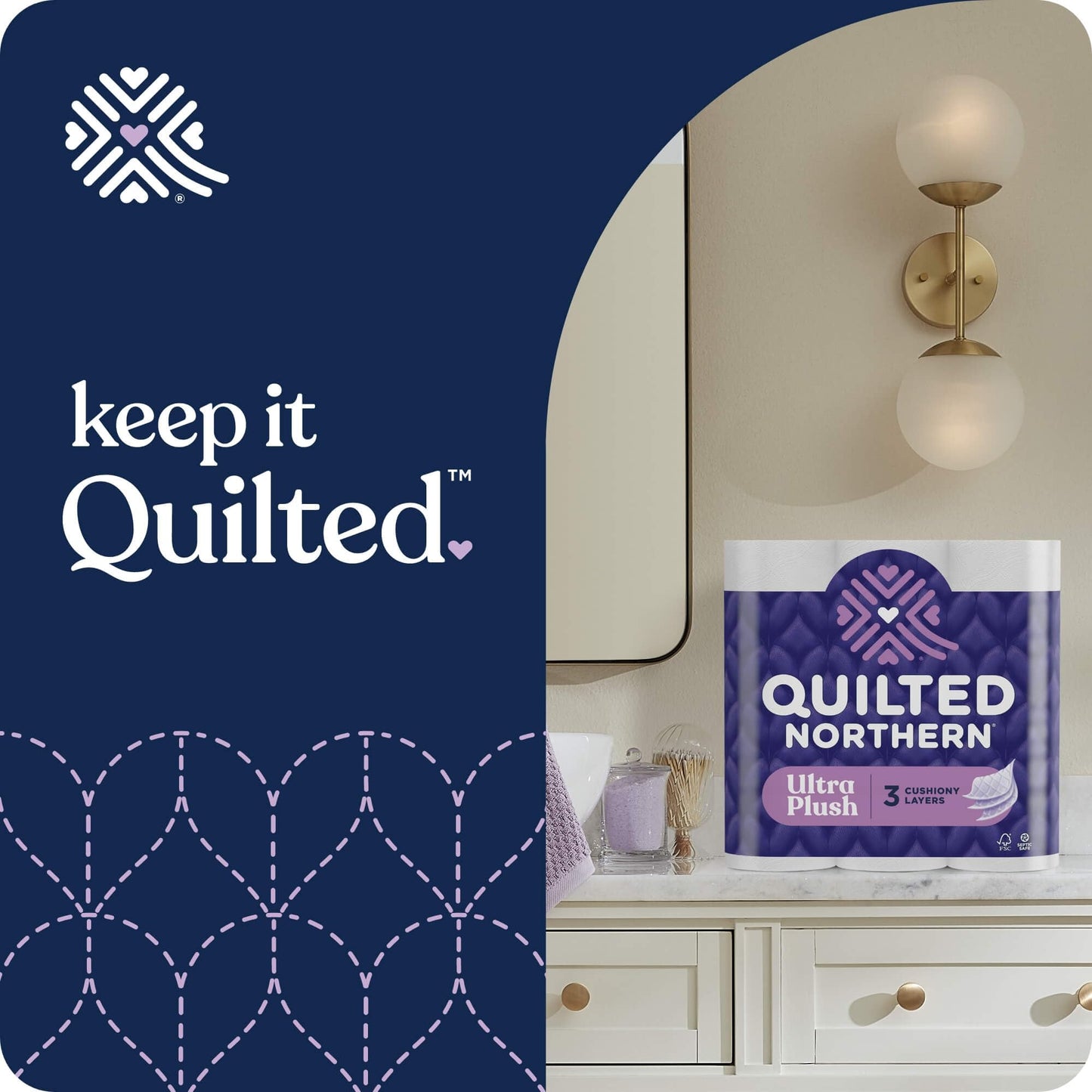 24 Mega Rolls Quilted Northern Ultra Plush Toilet Paper