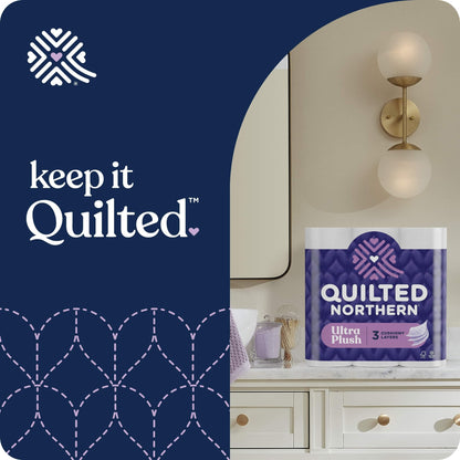 24 Mega Rolls Quilted Northern Ultra Plush Toilet Paper