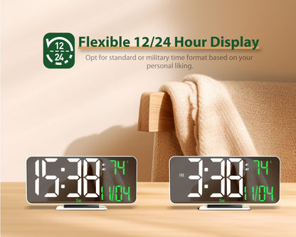 Neasroe 6.7" LED Digital Alarm Clock
