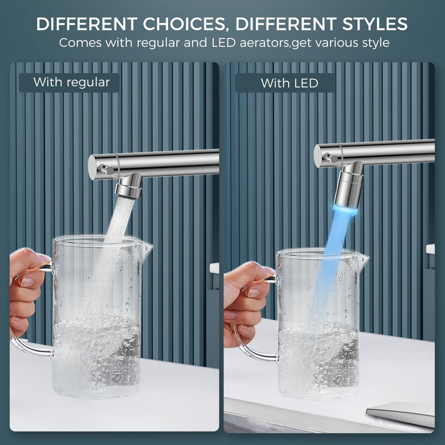 FORIOUS LED Pull Down Kitchen Faucet