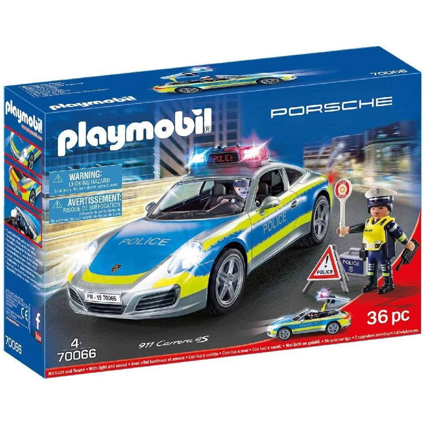 Playmobil Porsche 911 Carrera Police Vehicle Set