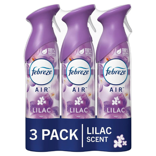 Febreze Air Freshener Spray, Lilac Mornings, 3 Count