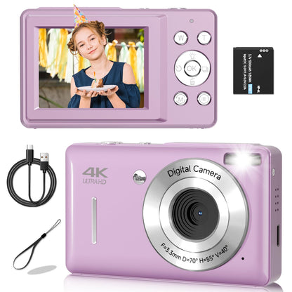 FHD 1080P Digital Camera for Kids, Purple