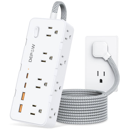 DEPOW 8 Outlet Surge Protector with USB Ports