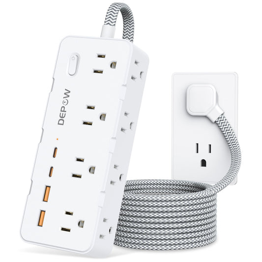 DEPOW 8 Outlet Surge Protector with USB Ports