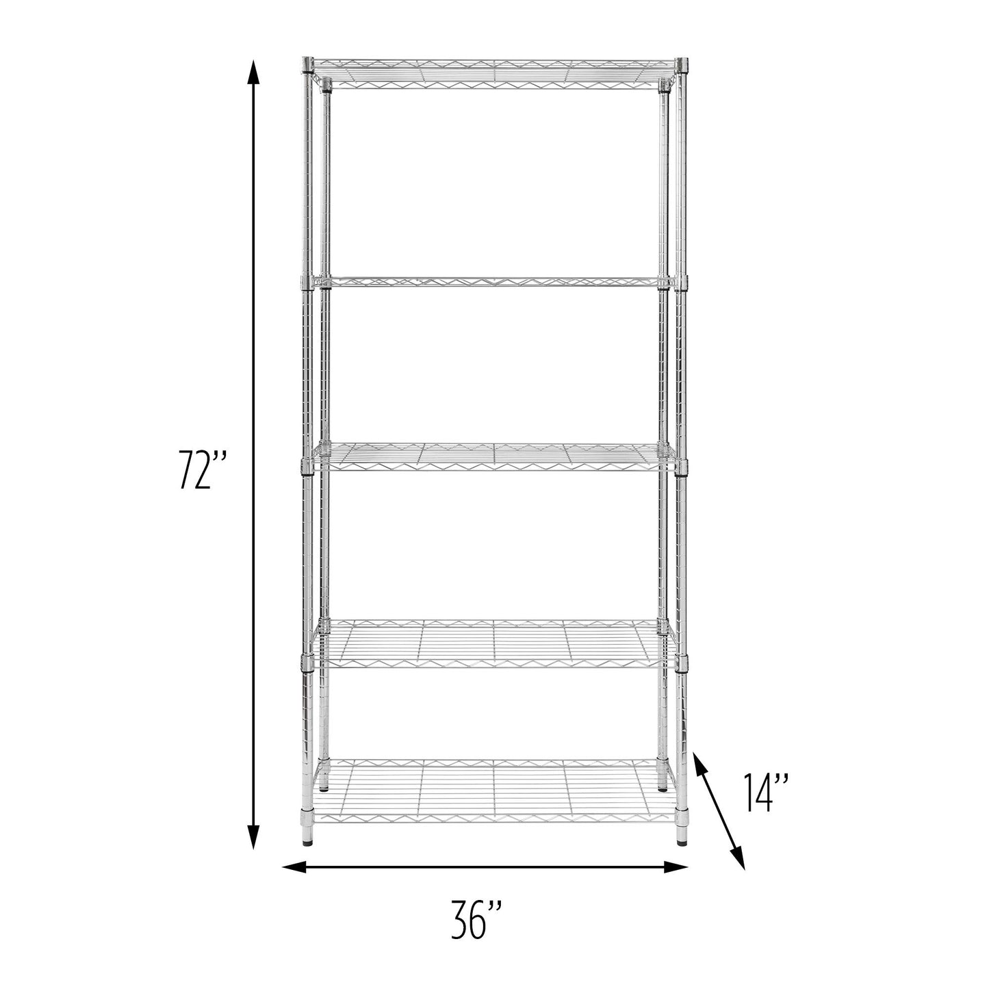 Honey-Can-Do 5-Tier Heavy-Duty Shelving Unit