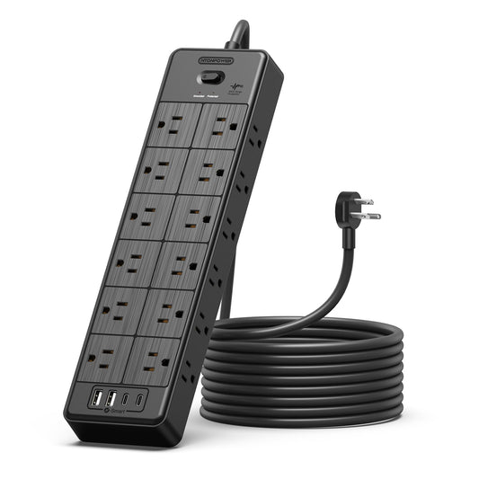 10 Ft NTONPOWER Surge Protector with USB Ports