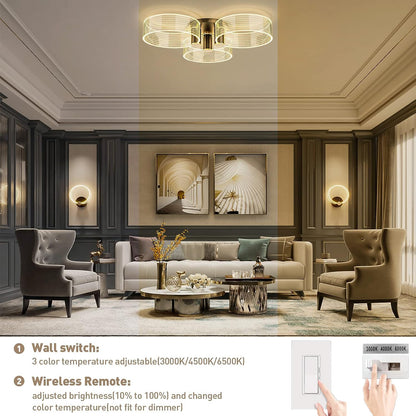 Dimming Flush Mount LED Ceiling Light 30W
