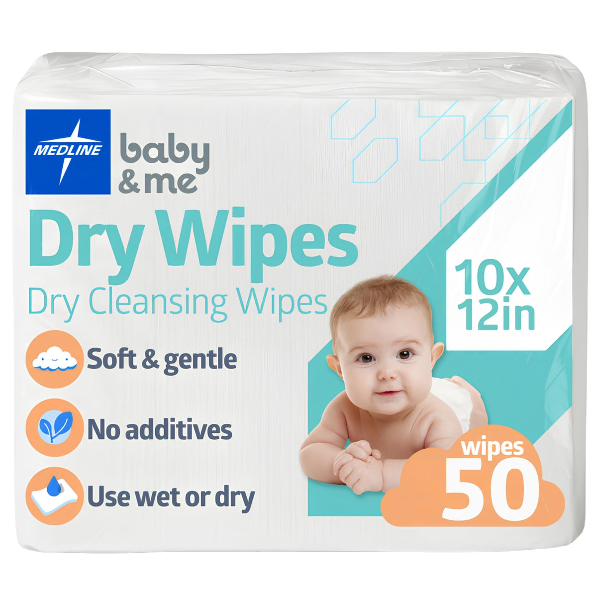 50 Count Medline Ultrasoft Disposable Cleansing Cloths