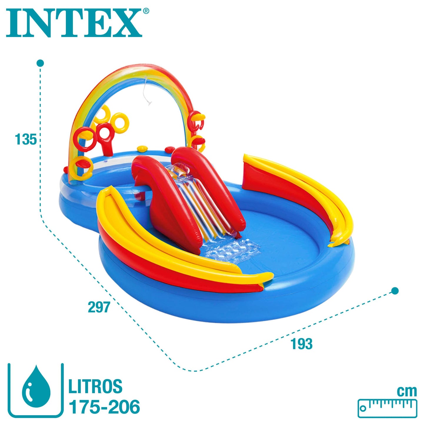 Intex Inflatable Rainbow Slide for Kids