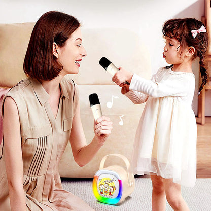Mini Karaoke Machine with 2 Wireless Microphones