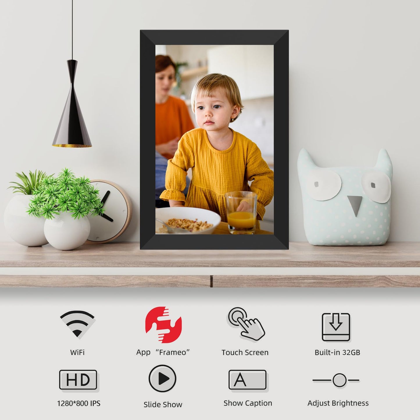 FRAMEO WiFi Digital Photo Frame 10.1 Inch