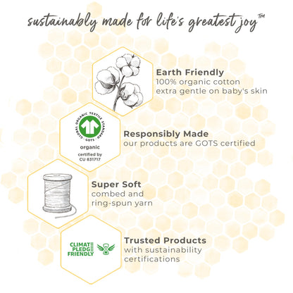 Burt's Bees Baby Organic Cotton Burp Cloths 5-Pack