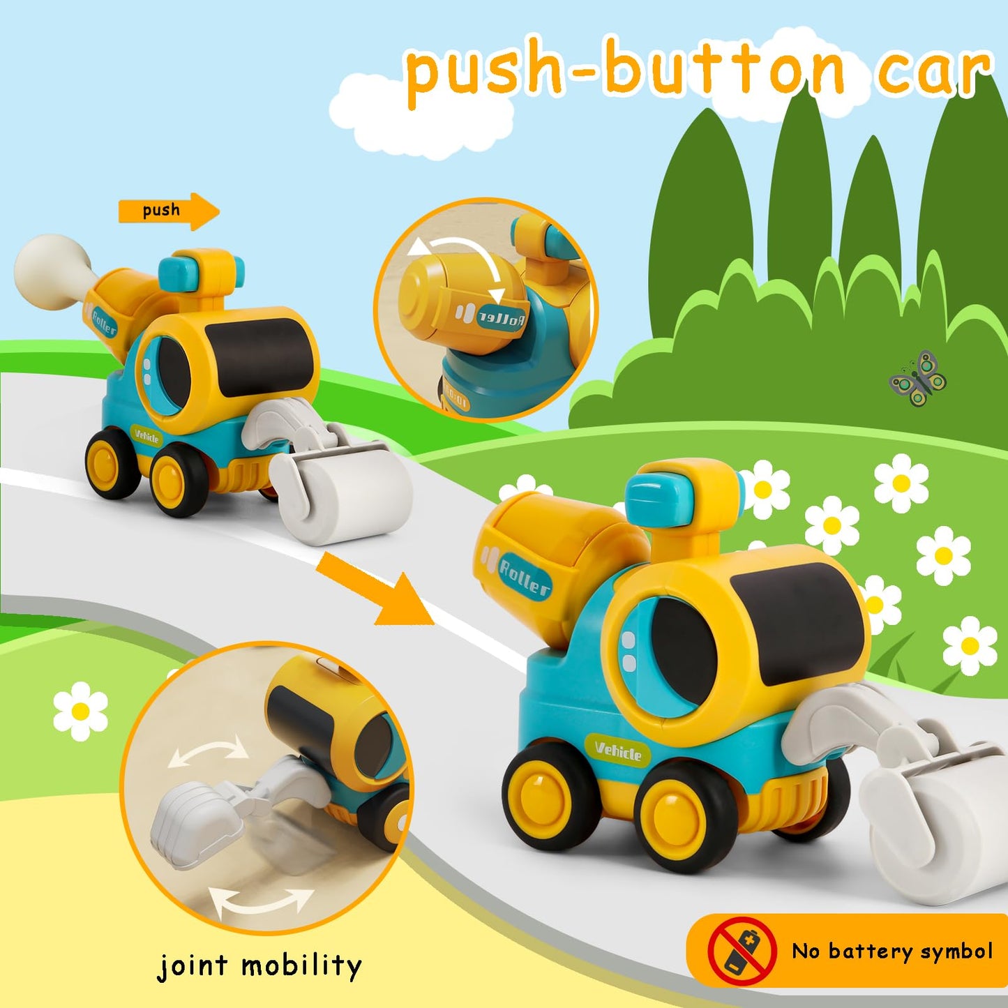 KESIYI Outdoor Toy Cars for Toddlers 1-3