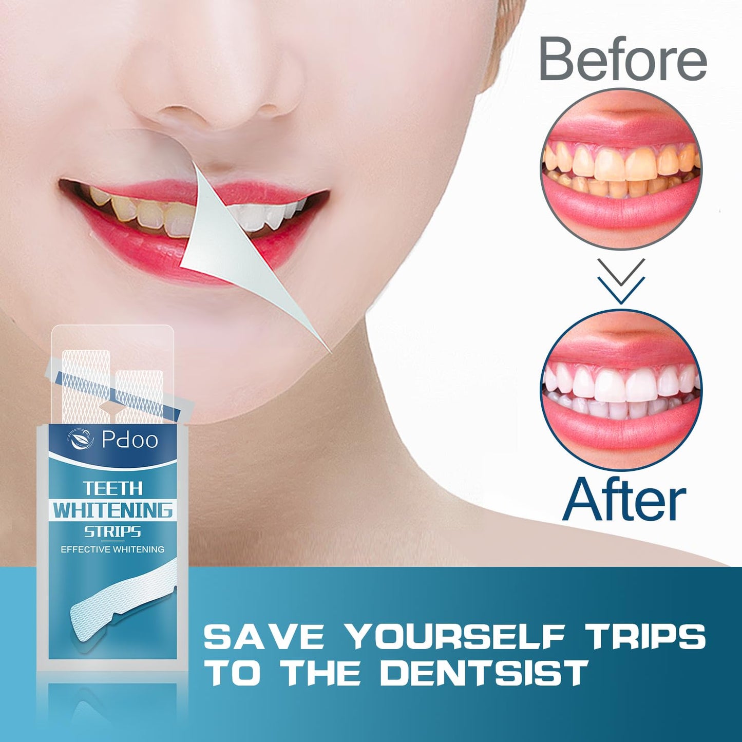 Teeth Whitening Strips for Sensitive Teeth - 28 Pack